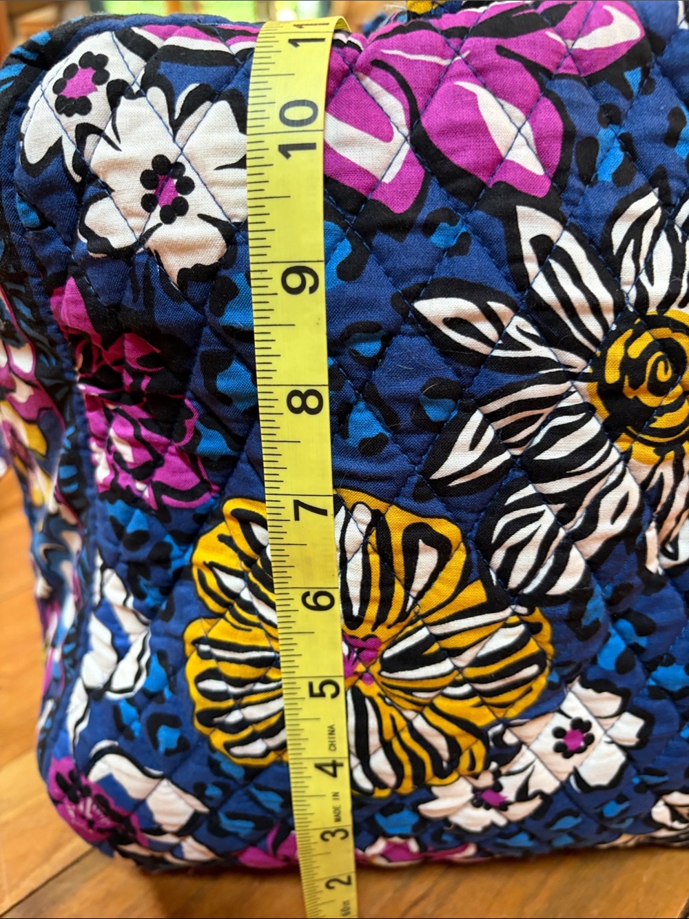 Vera Bradley Quilted Floral Duffel - Blue, Pink, Yellow - Picture 4 of 12